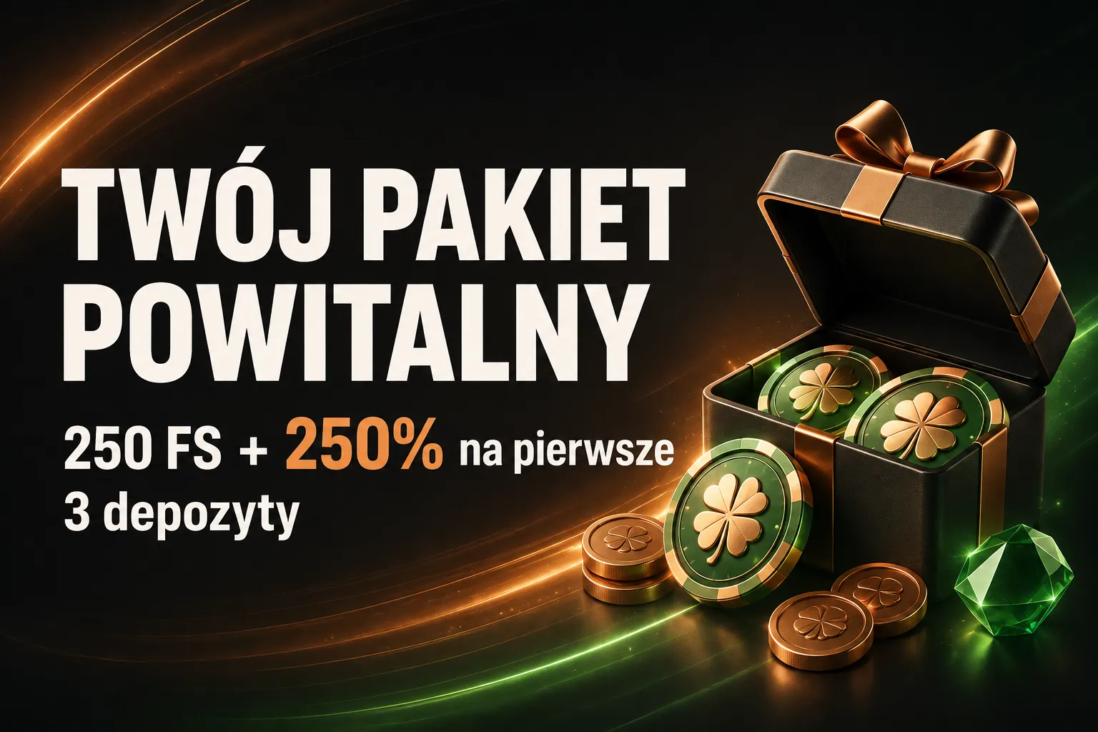 Pakiet powitalny 250 FS i 250% na pierwsze 3 depozyty w Magic365